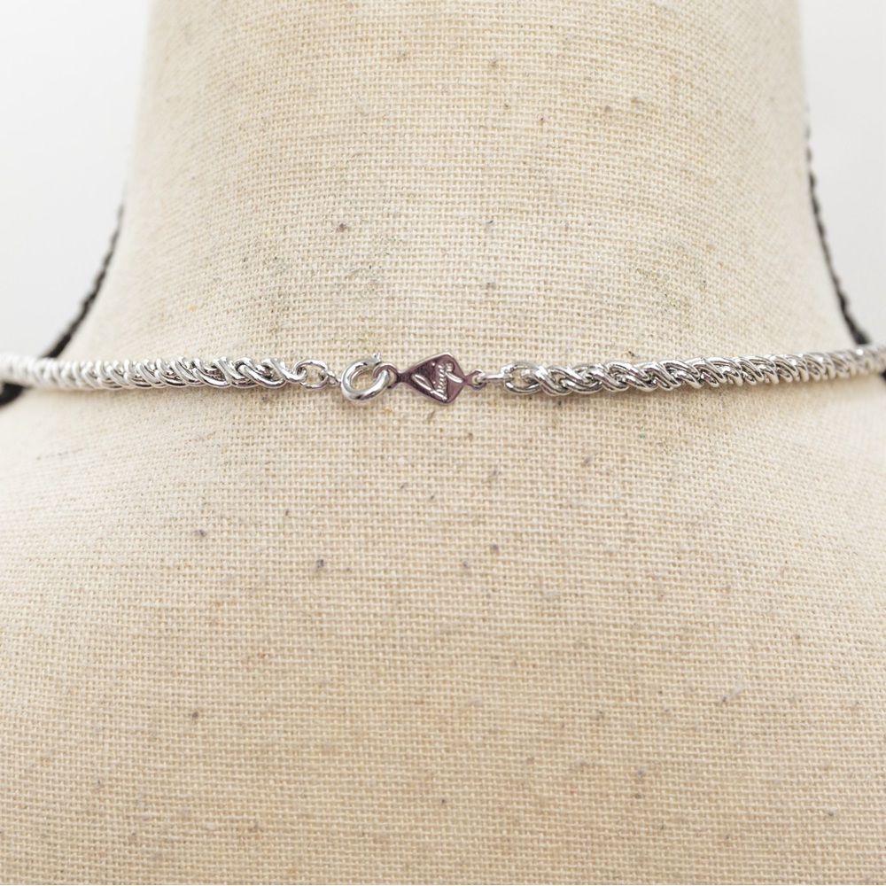 Vintage Biagi silver choker bar choker minimalist timeless classic style 90s Y2K - Picture 2 of 15